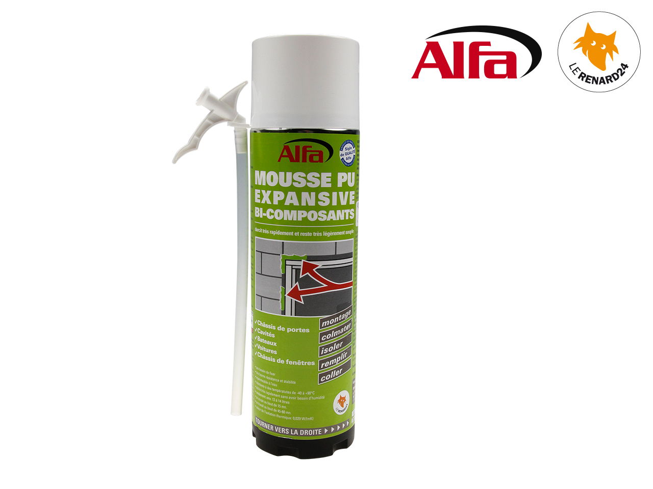 Bombe de mousse polyuréthane 500 ML DIY - 101345 - Soudal