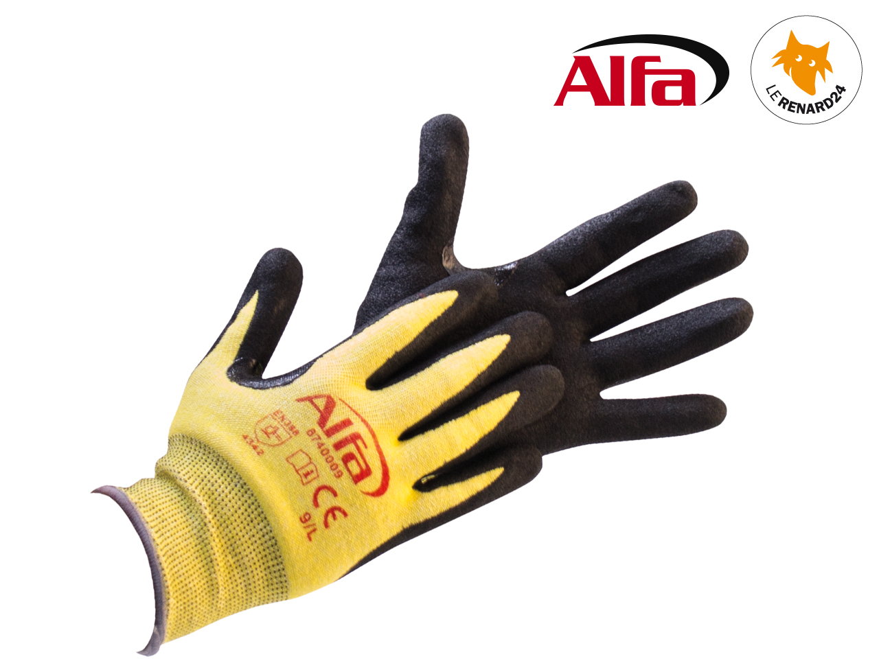 Gant de travail de protection anti coupures en nitrile - ALFA 874
