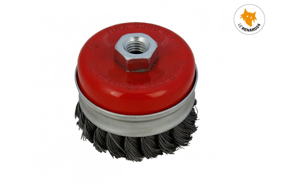Brosse Tambour Abrasif Nylon Rouge 120 Mm – 60 Grains – Pour Polissage Et Brossage Bois Sur Meuleuse