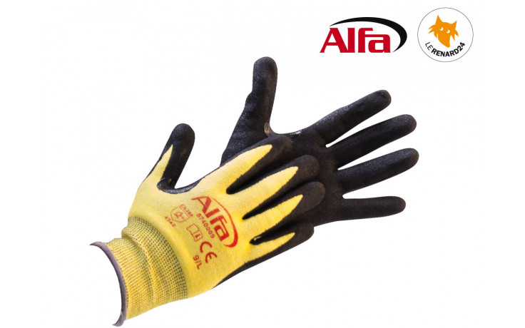 Gant de travail de protection anti coupures en nitrile - ALFA 874