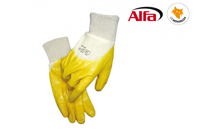 ALFA - Gants en coton (revêtus de Nitrile)