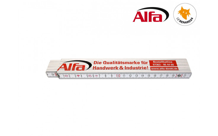 950 ALFA - Double mètre pliant bois «Premium»