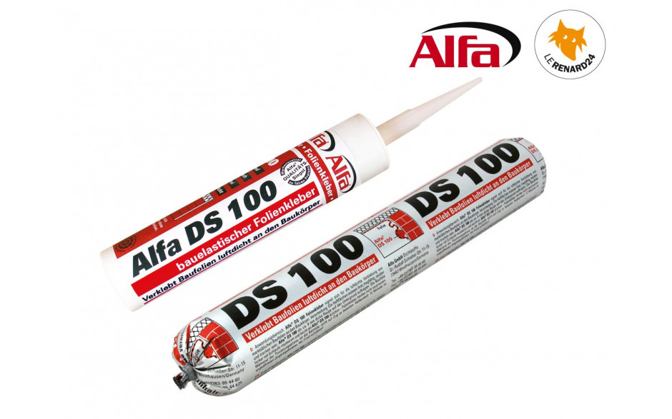 100 ALFA DS - Colle / Mastic d'étanchéité pour fixer des écrans et films - intérieur / extérieur 