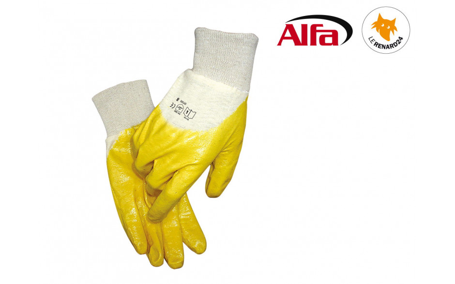 ALFA - Gants en coton (revêtus de Nitrile)