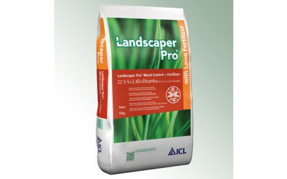 Engrais Landscaper Pro Weed Control pour gazon avec herbicide minéral NPK 22-5-5 + 2.4D+Dicamba- granulé