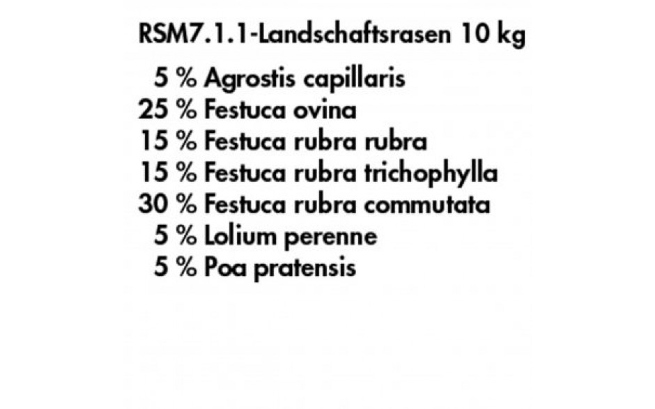 Gazon d'ornement N° RSM 7.1.1 - composition