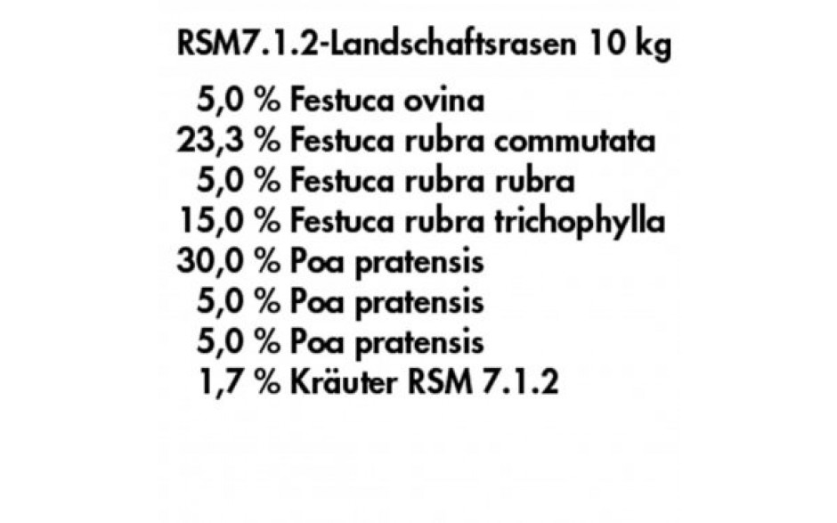 Gazon d'ornement - Standard avec herbes aromatiques N° RSM 7.1.2 - composition
