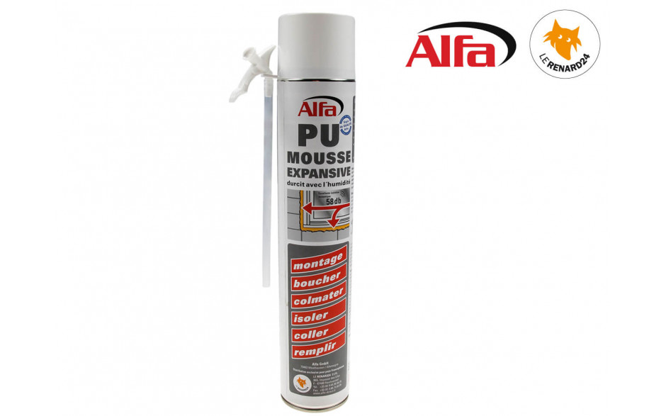 ALFA - Mousse PU expansive monocomposant 750ml manuelle