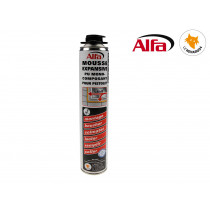 ALFA - Mousse PU expansive monocomposant 750ml pour pistolet