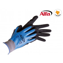 Gants en tricot fin avec une couche partielle de mousse en nitrile 