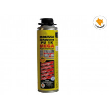 Mousse expansive polyuréthane «MEGA» 500ml pistolable - RENARD10609 