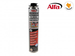 ALFA - Mousse PU expansive monocomposant 750ml pour pistolet