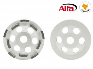 Meule diamant doublement garni pour rendement extrême abrasive