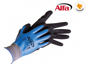 Gants en tricot fin avec une couche partielle de mousse en nitrile 